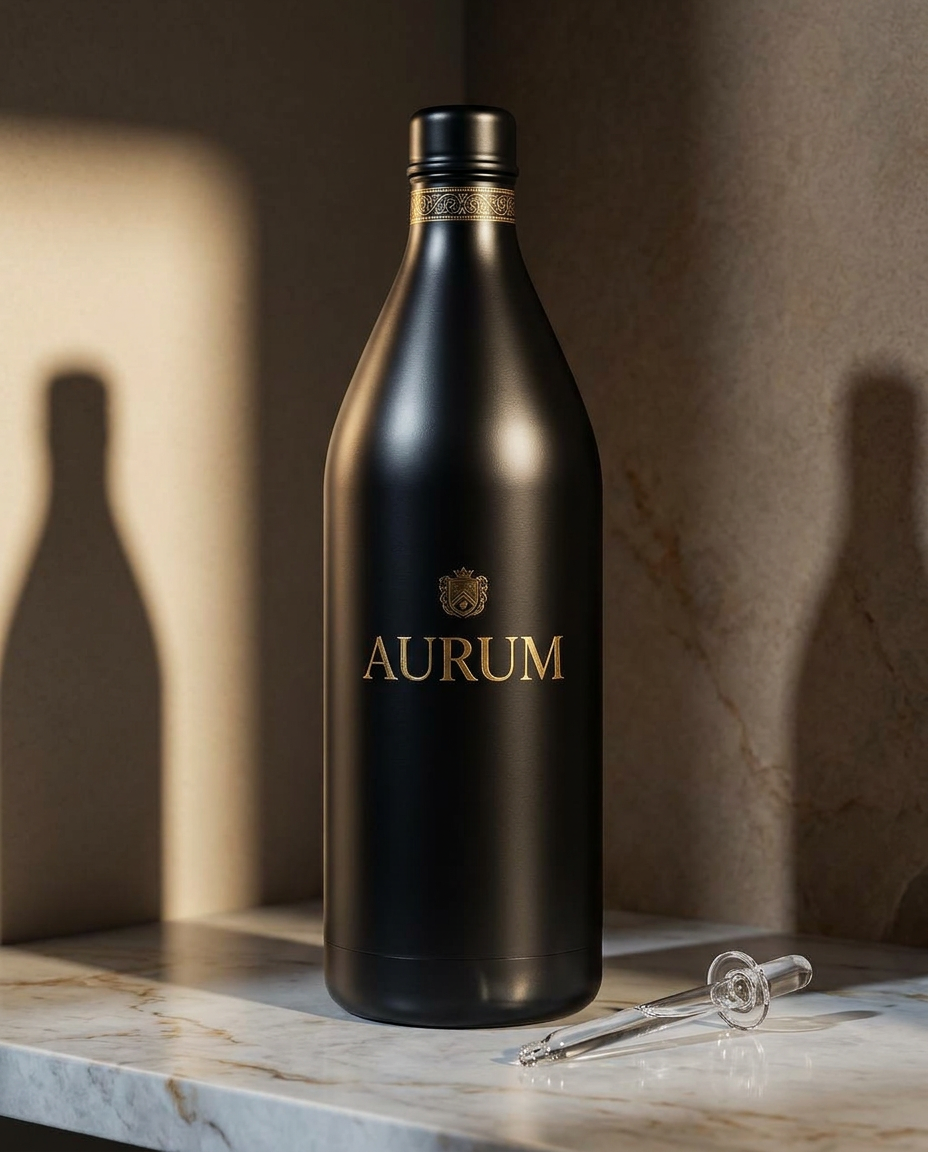 Aurum Water bottle branding concept