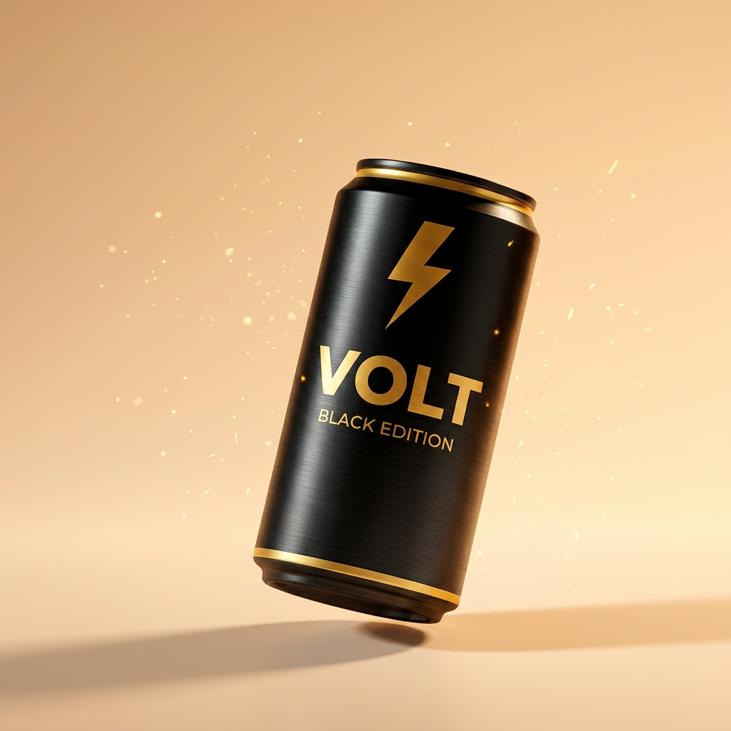 Volt Black energy drink packaging