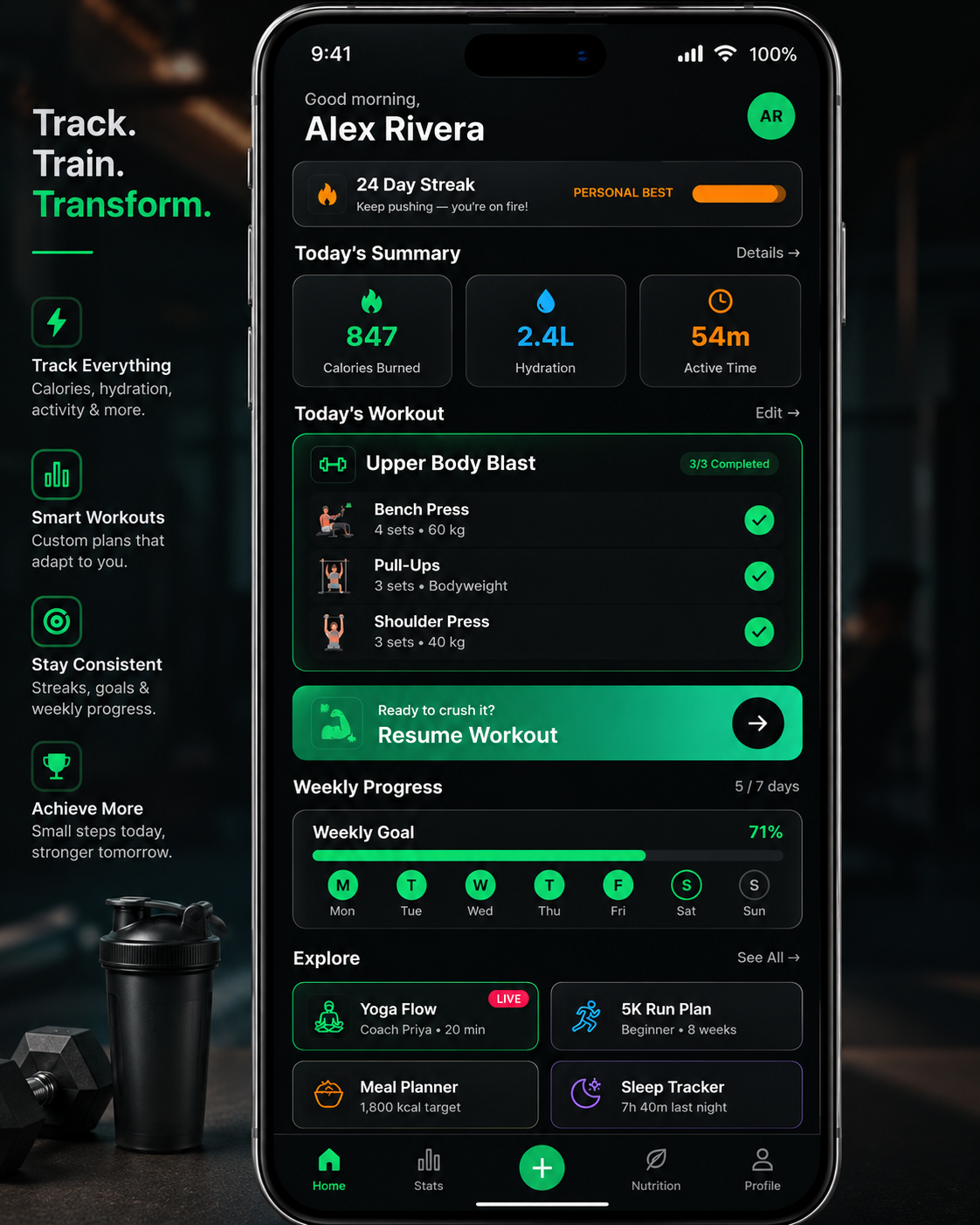 FitForge — Fitness App